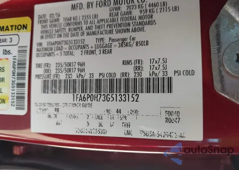 2016 Ford Fusion Se z USA, uszkodzony, nr VIN 1FA6P0H73G5133152